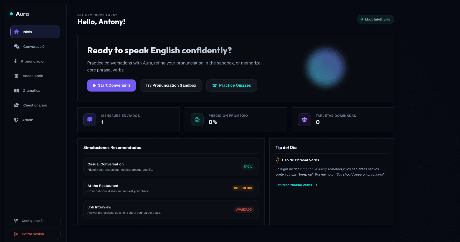 Aura project screenshot