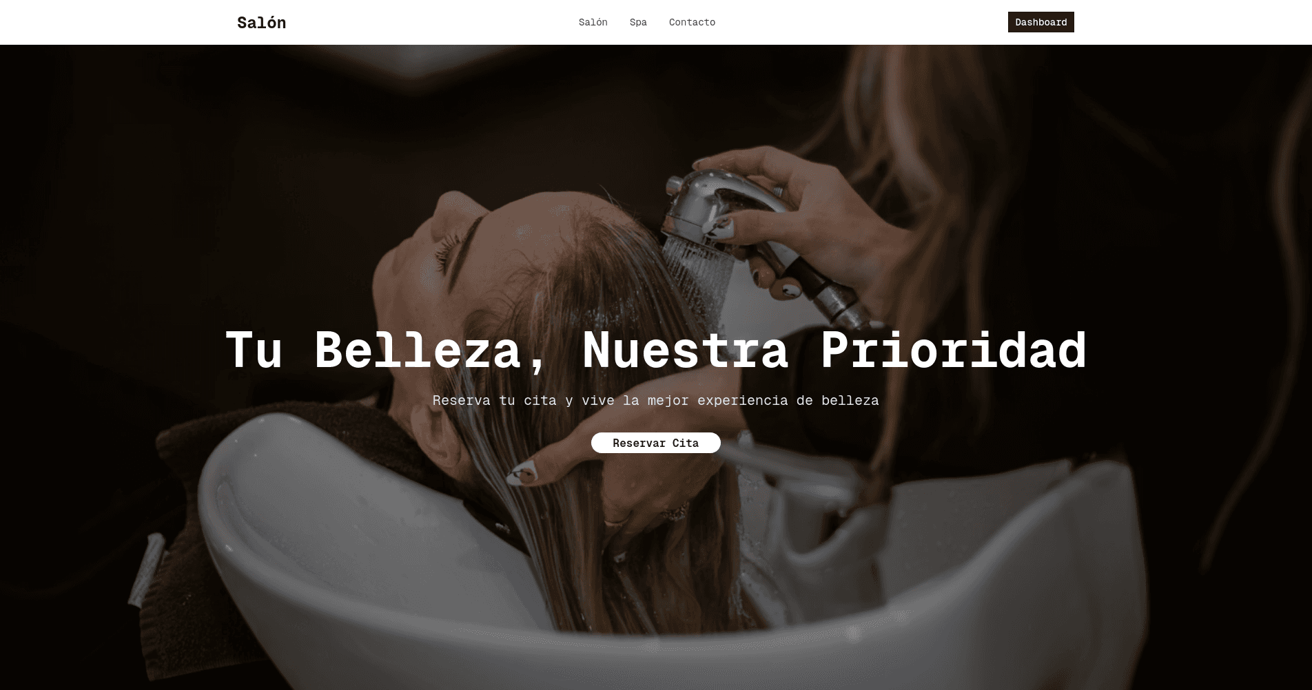 SalonBeauty project screenshot